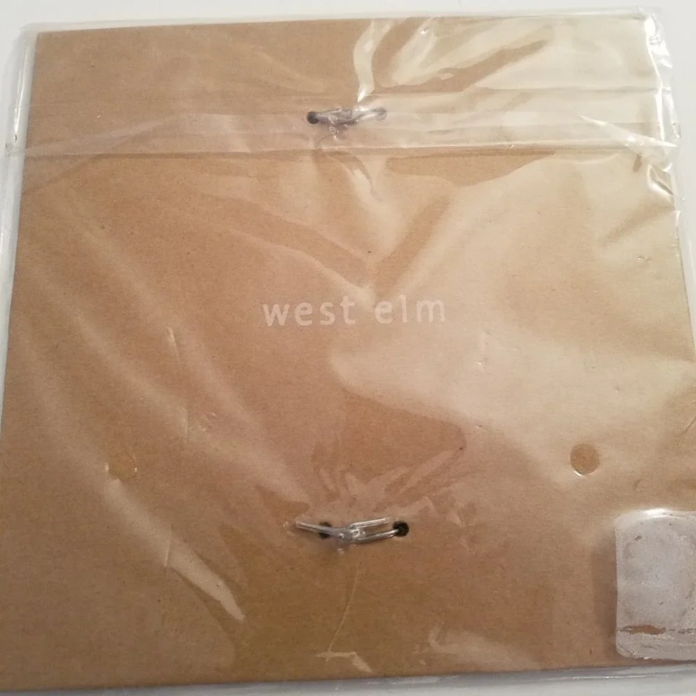 WEST ELM Black Modern Metal Snowflake Ornaments 4x